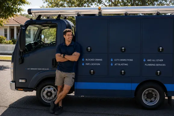 Licensed Leichhardt plumber at the van