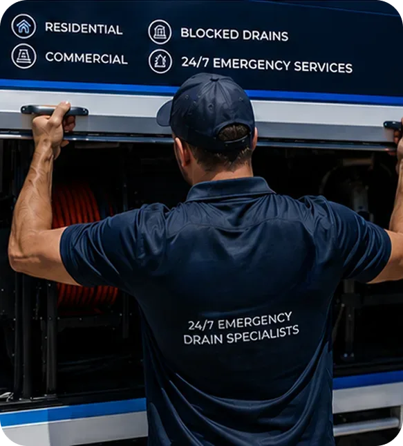 A licensed Leichhardt plumber at the service van